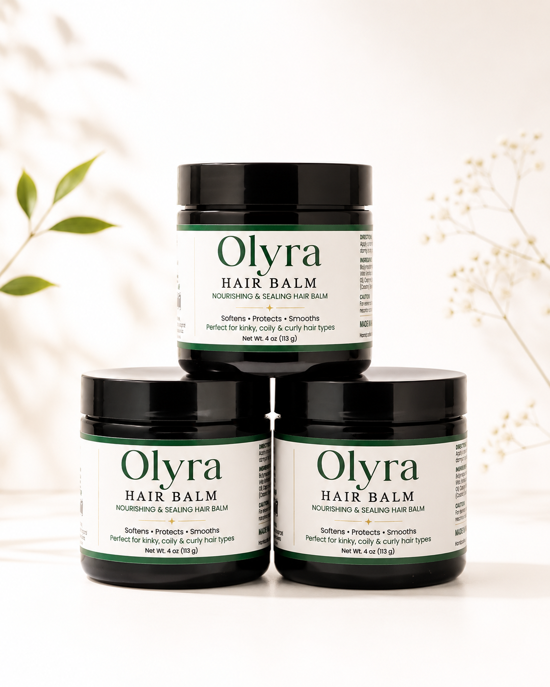 Trio OLYRA Hair Balm by OLIWILLAFRO