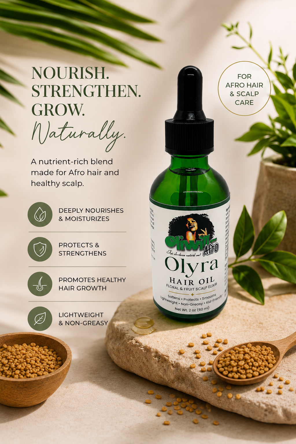 OLYRA Hair Oil by OLIWILLAFRO (2 oz)